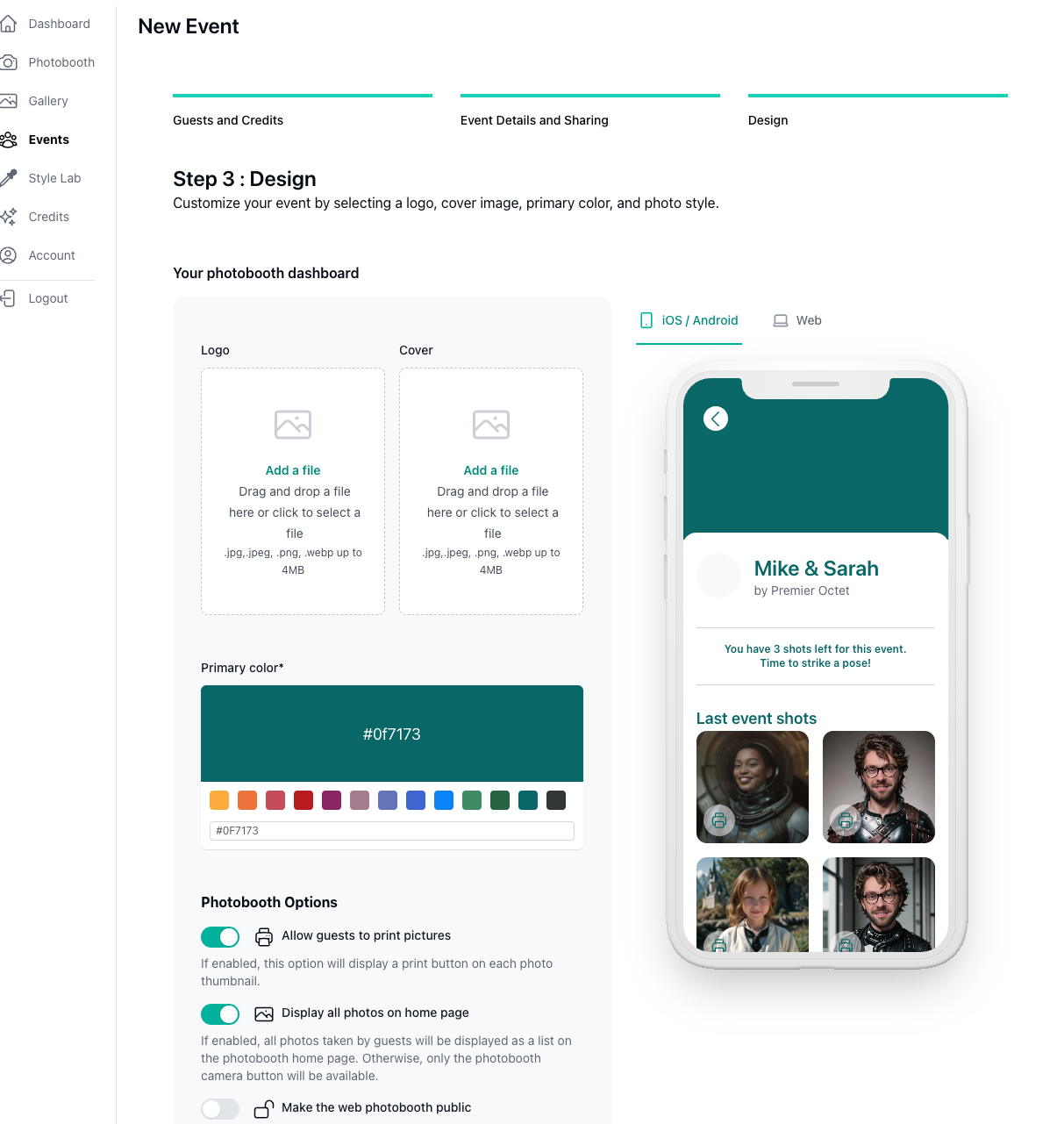 Detalles de branding